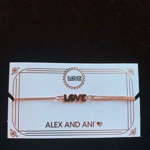 Alex and Ani 14kt. Rose Gold LOVE Bracelet